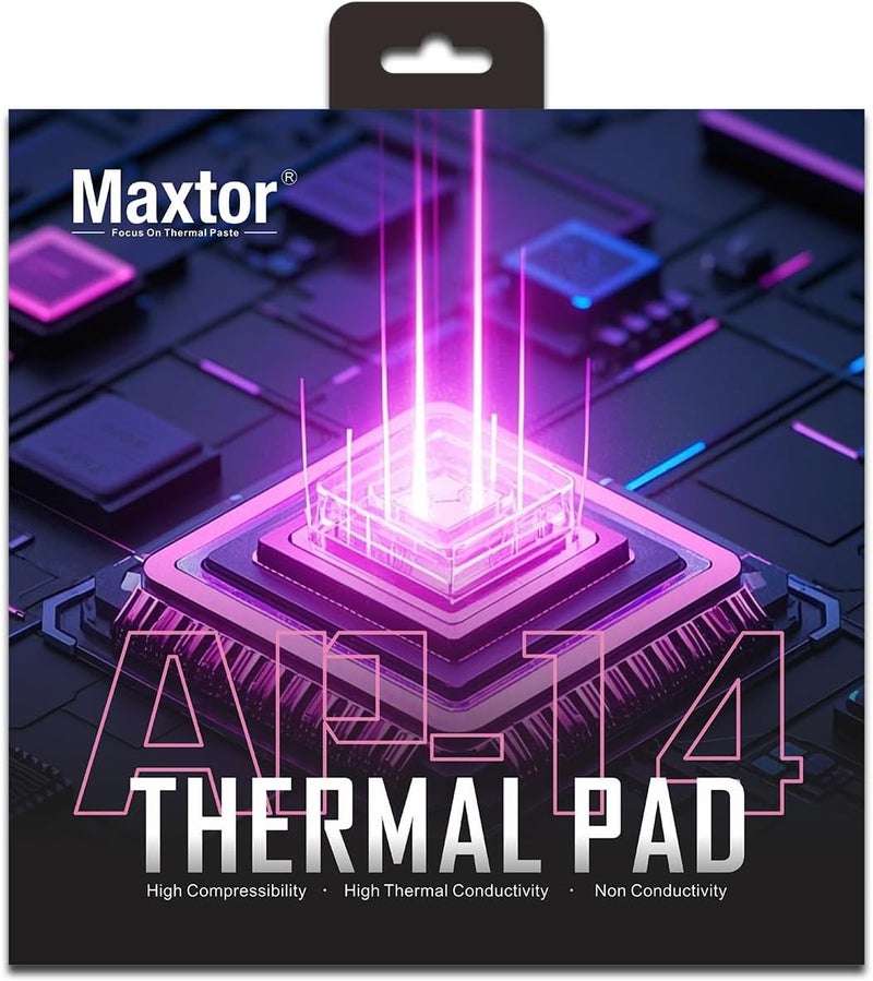 Maxtor Thermal Pad 16.8 W/mK,Thermal Pads for GPU/CPU/LED/Cooler,Excellent Heat Conduction，High Temperature Resistance (120 * 120 * 2.5mm（1pcs）) - Image 1